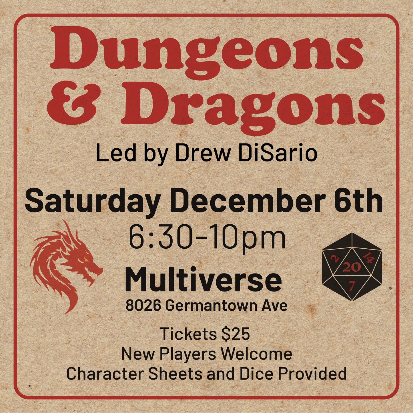 Dungeons & Dragons Game Night (December)