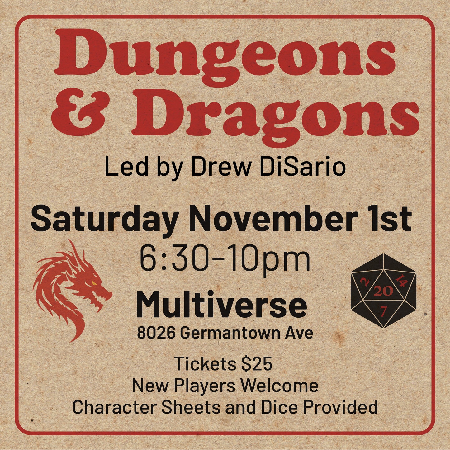 Dungeons & Dragons Game Night (November)
