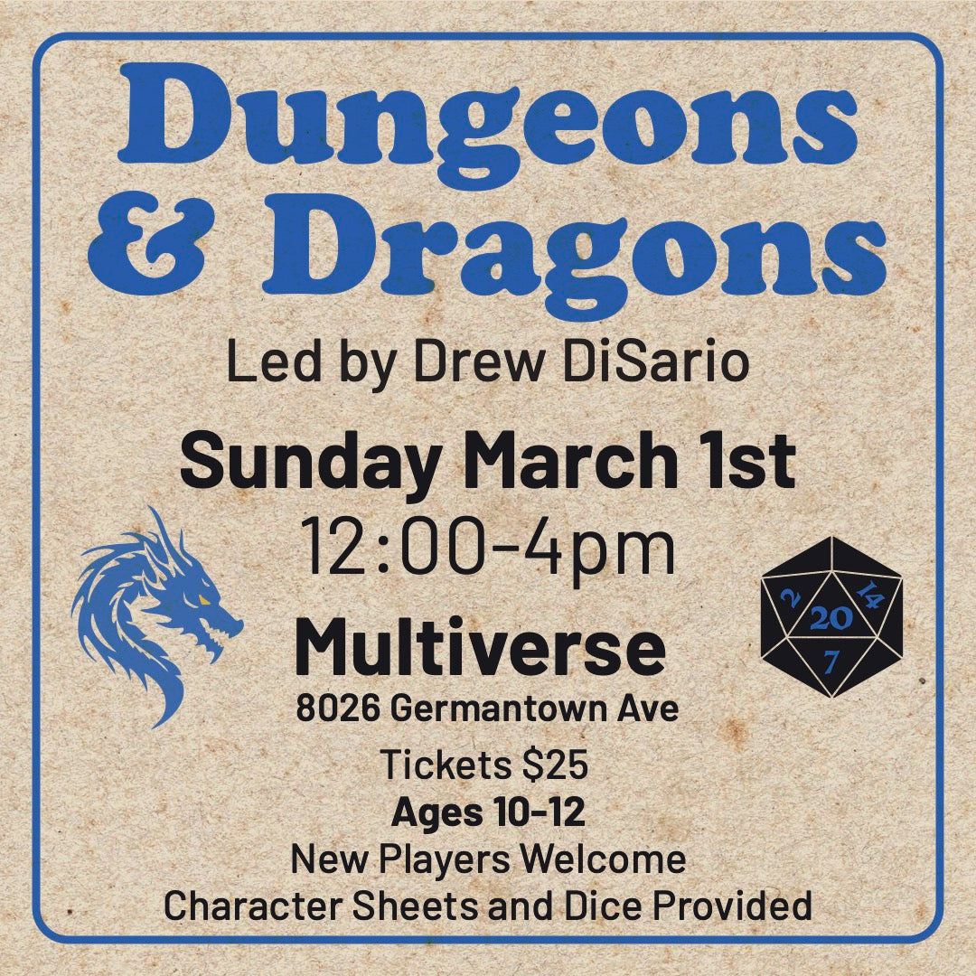 Dungeons & Dragons Tween Game Play--March 1 2026