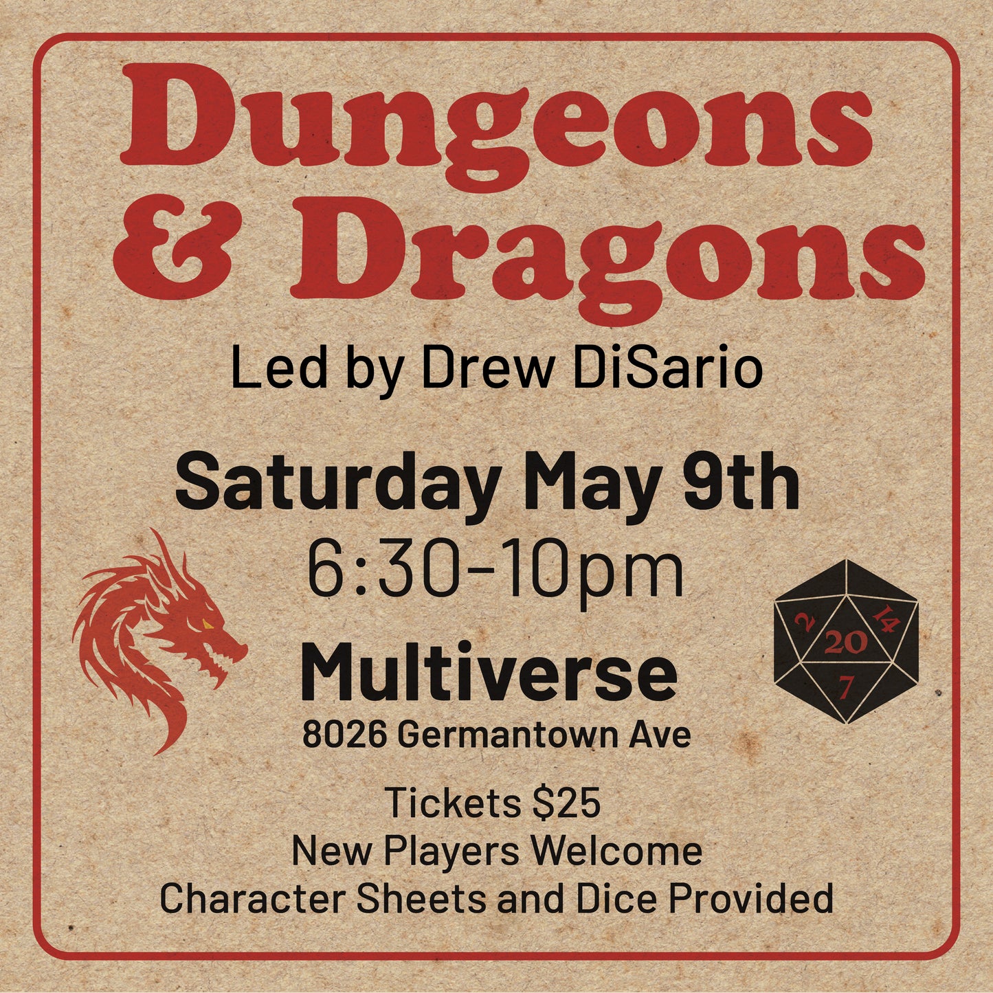 May 2026 Dungeons & Dragons Game Play